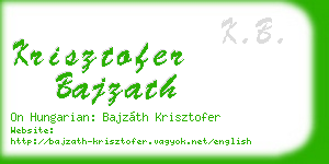 krisztofer bajzath business card
