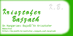 krisztofer bajzath business card